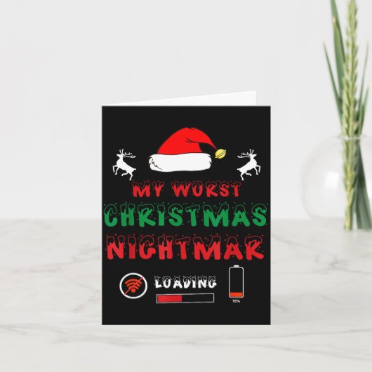 Funny Christmas My Worst For Gamers  Kaart (Voorkant)