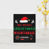 Funny Christmas My Worst For Gamers  Kaart (Gele Bloem)