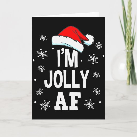 Funny Christmas Naughty Adults Pajama, Santa I'm J Kaart (Voorkant)