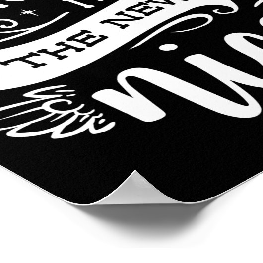 Funny Christmas Naughty Is The New Nice Monogram T Poster (Hoek)