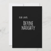 Funny Christmas Naughty Nice Santa Checklist Feestdagenkaart (Voorkant)