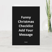 Funny Christmas Naughty Nice Santa Checklist Kaart (Achterkant)
