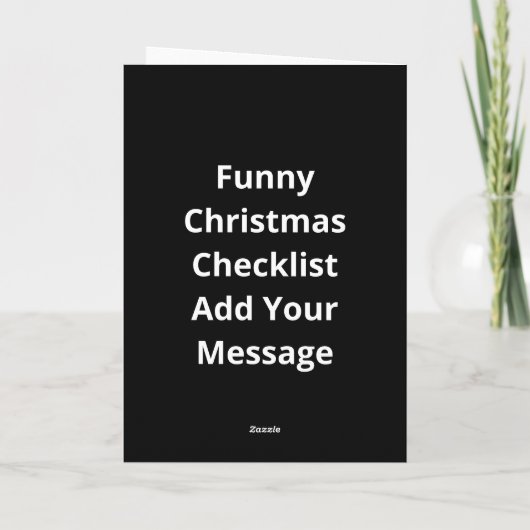 Funny Christmas Naughty Nice Santa Checklist Kaart (Achterkant)