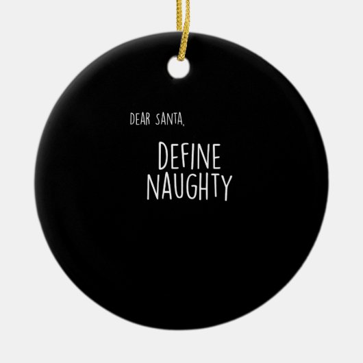 Funny Christmas Naughty Nice Santa Checklist Keramisch Ornament (Voorkant)