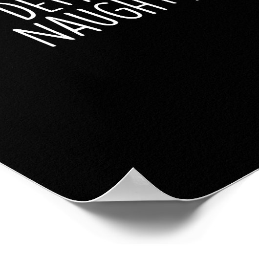 Funny Christmas Naughty Nice Santa Checklist Poster (Hoek)