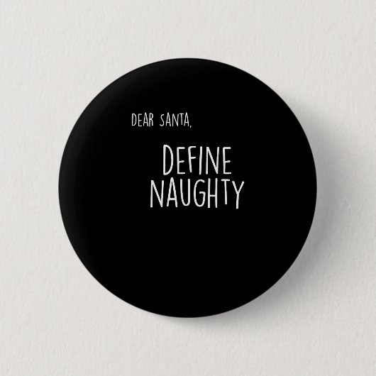 Funny Christmas Naughty Nice Santa Checklist Ronde Button 5,7 Cm (Voorkant)