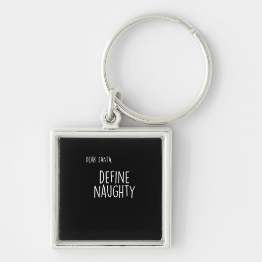 Funny Christmas Naughty Nice Santa Checklist  Sleutelhanger (Voorkant)