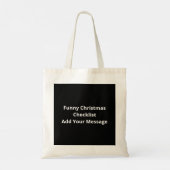 Funny Christmas Naughty Nice Santa CheckliTote Bag Tote Bag (Achterkant)