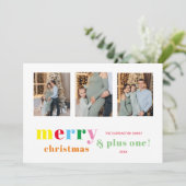 Funny Christmas & New Beginnings 3 Multi Photos Feestdagenkaart (Staand voorkant)