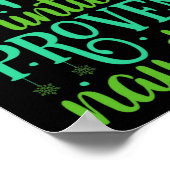 Funny Christmas Nice Until Proven Naughty T Shirt  Poster (Hoek)