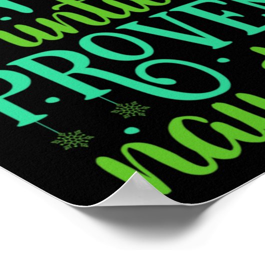 Funny Christmas Nice Until Proven Naughty T Shirt  Poster (Hoek)