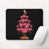 Funny Christmas Nk Flamingo Tree Holiday Bird Love Muismat (Met muis)