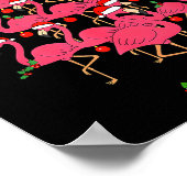 Funny Christmas Nk Flamingo Tree Holiday Bird Love Poster (Hoek)