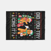 Funny Christmas Nurse Did You Try Icing It_ Ginger Fleece Deken (Voorkant (Horizontaal))