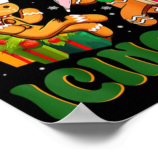 Funny Christmas Nurse Did You Try Icing It_ Ginger Poster (Hoek)