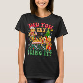 Funny Christmas Nurse Did You Try Icing It_ Ginger T-shirt (Voorkant)