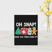 Funny Christmas Nurse Have You Tried Icing It Ging Kaart (Gele Bloem)