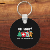 Funny Christmas Nurse Have You Tried Icing It Ging Sleutelhanger (Voorkant)