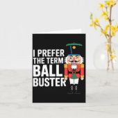 Funny Christmas Nutcracker- Ball Buster Funny Mens Kaart (Gele Bloem)
