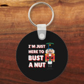 Funny Christmas Nutcracker- Bust A Nut Funny Mens  Sleutelhanger (Voorkant)