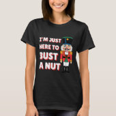 Funny Christmas Nutcracker- Bust A Nut Funny Mens T-shirt (Voorkant)