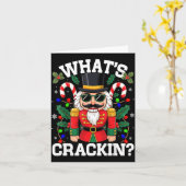 Funny Christmas Nutcracker Men Kids N Boys Whats C Kaart (Gele Bloem)