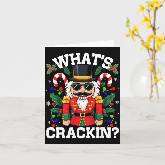 Funny Christmas Nutcracker Men Kids N Boys Whats C Kaart (Gele Bloem)