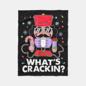 Funny Christmas Nutcracker Men Kids Teen Boys What Fleece Deken (Voorkant)