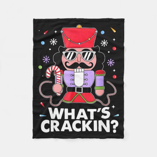 Funny Christmas Nutcracker Men Kids Teen Boys What Fleece Deken (Voorkant)