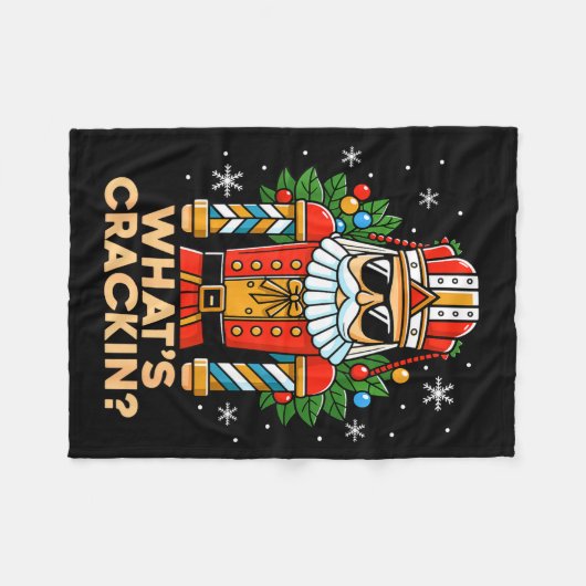 Funny Christmas Nutcracker Men Kids Teen Boys What Fleece Deken (Voorkant (Horizontaal))