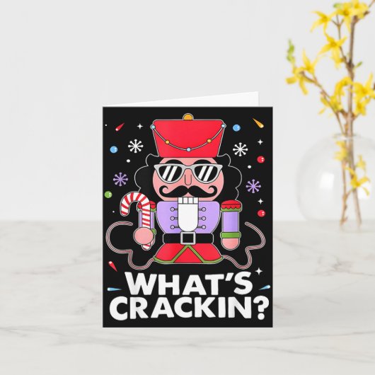 Funny Christmas Nutcracker Men Kids Teen Boys What Kaart (Gele Bloem)