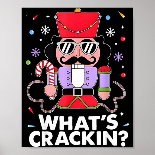 Funny Christmas Nutcracker Men Kids Teen Boys What Poster (Voorkant)
