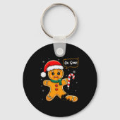 Funny Christmas Oh Snap Gingerbread Man Cookie X M Sleutelhanger (Voorkant)