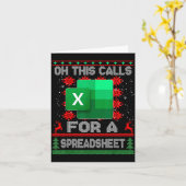 Funny Christmas Oh This Calls For A Spreadsheet Sa Kaart (Gele Bloem)