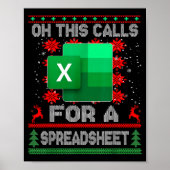 Funny Christmas Oh This Calls For A Spreadsheet Sa Poster (Voorkant)