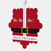 Funny Christmas Ornament Kaart Gift met Santa (Links)