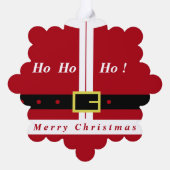 Funny Christmas Ornament Kaart Gift met Santa (Achterkant)