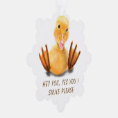 Funny Christmas Ornament Kaart Happy Duck - Smile (Rechts)