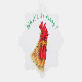 Funny Christmas Ornament Kaart Verraste Haan (Rechts)