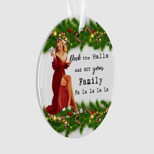 Funny Christmas Ornament Retro Best Friend Deck (voorkant)