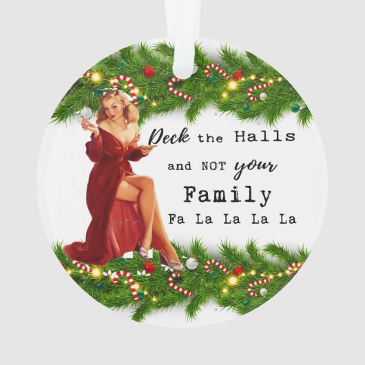 Funny Christmas Ornament Retro Best Friend Deck (achterkant)