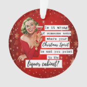 Funny Christmas Ornament Retro Best Friend Liquor  (voorkant)