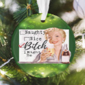 Funny Christmas Ornament Retro Best Friend Naughty