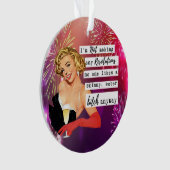 Funny Christmas Ornament Retro Best Friend NYE (voorkant)