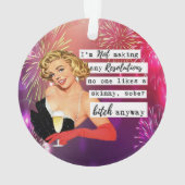 Funny Christmas Ornament Retro Best Friend NYE (achterkant)