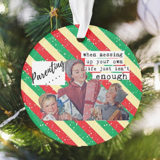 Funny Christmas Ornament Retro Best Friend Parent