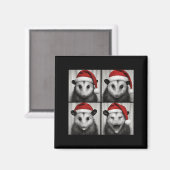 Funny Christmas Ossum Santa Photo Booth Magneet (Voorkant / Achterkant)