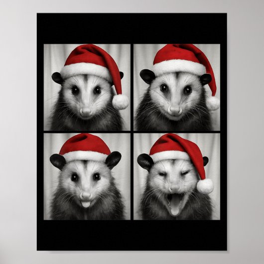 Funny Christmas Ossum Santa Photo Booth Poster (Voorkant)