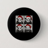 Funny Christmas Ossum Santa Photo Booth  Ronde Button 5,7 Cm (Voorkant)