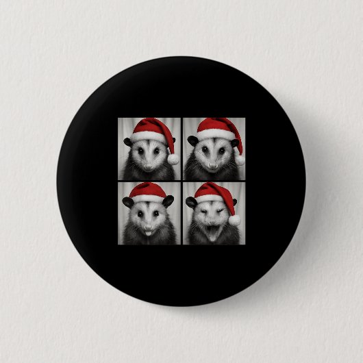 Funny Christmas Ossum Santa Photo Booth Ronde Button 5,7 Cm (Voorkant)